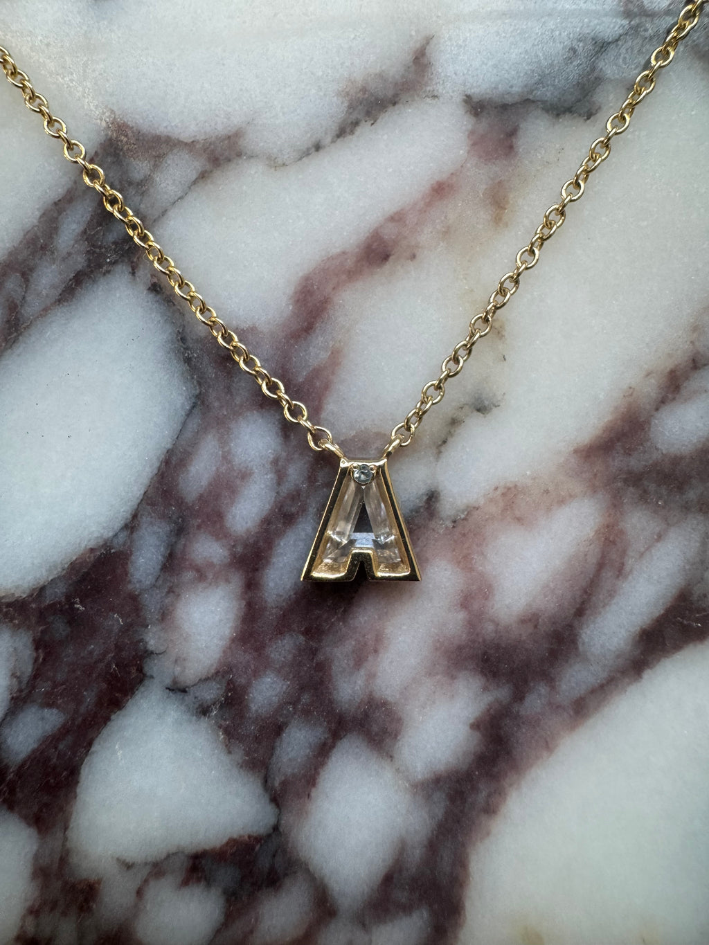 BEZEL LETTER PENDANT