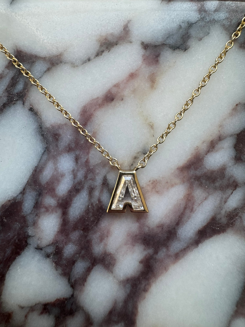 BEZEL LETTER PENDANT